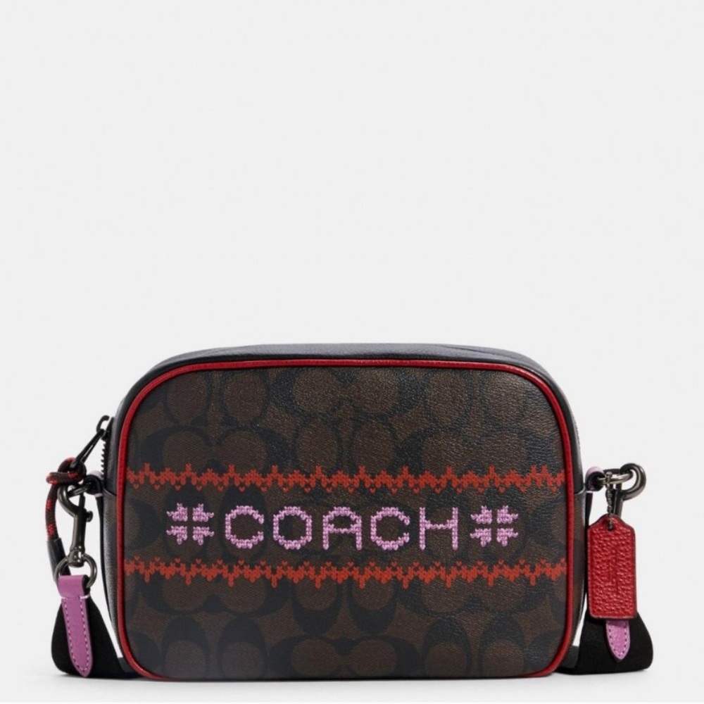 🆕 Coach fair isle signature logo camera purse bag